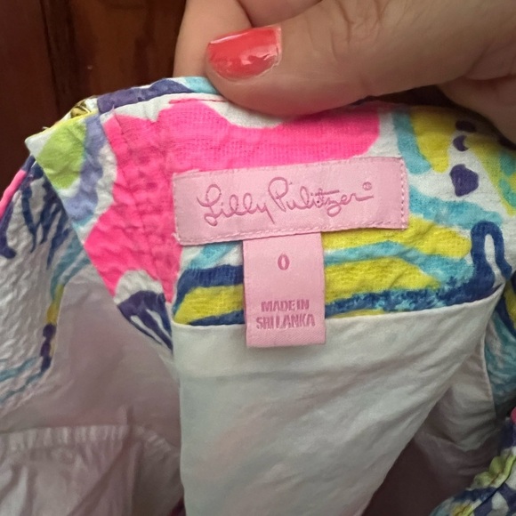 Lily Pulitzer Pink Floral Skirt Lined Womens 0 - Picture 7 of 7